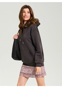 Sinsay - Gładka bluza z kapturem basic - szary ze sklepu Sinsay w kategorii Bluzy damskie - zdjęcie 187474961
