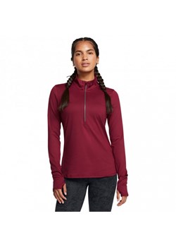 Damska bluza do biegania nierozpinana bez kaptura Under Armour UA Launch Pro Half Zip - bordowa ze sklepu Sportstylestory.com w kategorii Bluzy damskie - zdjęcie 187475102