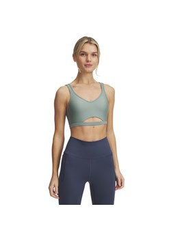 Biustonosz treningowy Under Armour UA Infinity Low Mesh - zielony ze sklepu Sportstylestory.com w kategorii Biustonosze - zdjęcie 187475203