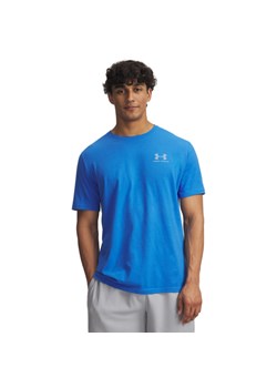 Męski t-shirt z nadrukiem Under Armour UA M Sportstyle LC SS - niebieski ze sklepu Sportstylestory.com w kategorii T-shirty męskie - zdjęcie 187475300