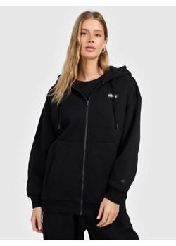 Damska bluza rozpinana z kapturem 4F 4FRAW25TSWSF2588 - czarna ze sklepu Sportstylestory.com w kategorii Bluzy damskie - zdjęcie 187475504