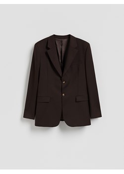 Reserved - Marynarka z wełną - brązowy ze sklepu Reserved w kategorii Marynarki męskie - zdjęcie 187476303
