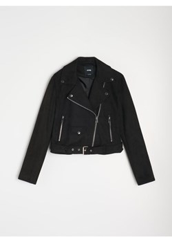 Sinsay - Kurtka ramoneska z paskiem - czarny ze sklepu Sinsay w kategorii Kurtki damskie - zdjęcie 187476664
