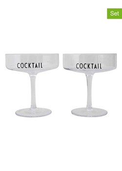 Design Letters Kieliszki koktajlowe (2 szt.) - wys. 12,5 x Ø 11,2 cm ze sklepu Limango Polska w kategorii Naczynia - zdjęcie 187476704