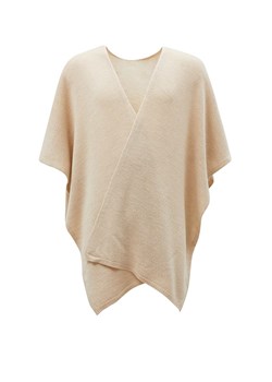Lanerossi Wełniane ponczo "Asia" w kolorze beżowym - 160 x 108 cm ze sklepu Limango Polska w kategorii Swetry damskie - zdjęcie 187476774