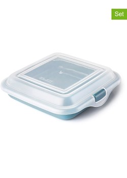 Ibili Pudełka (3 szt.) w kolorze niebieskim na kanapki - 14,5 x 14,5 cm ze sklepu Limango Polska w kategorii Pojemniki kuchenne - zdjęcie 187476793