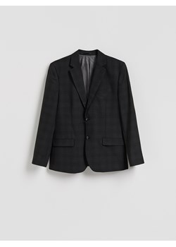 Reserved - Marynarka slim fit w kratę - czarny ze sklepu Reserved w kategorii Marynarki męskie - zdjęcie 187477474