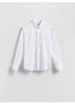 Reserved - Gładka koszula super slim fit - biały ze sklepu Reserved w kategorii Koszule męskie - zdjęcie 187477511