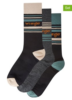 Wrangler Skarpety (3 pary) &quot;Sven&quot; w kolorze czarno-turkusowo-beżowym ze sklepu Limango Polska w kategorii Skarpetki męskie - zdjęcie 187478061