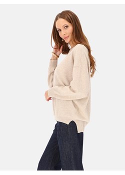 Ciepły wełniany beżowy sweter damski L'AF Frankie ze sklepu Eye For Fashion w kategorii Swetry damskie - zdjęcie 187478144