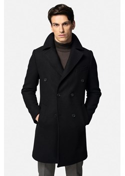PŁASZCZ MENWIN CZARNY ze sklepu Recman w kategorii Płaszcze męskie - zdjęcie 187478280