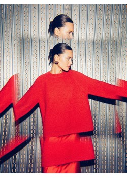 Reserved - Sweter z ozdobnym detalem - czerwony ze sklepu Reserved w kategorii Swetry damskie - zdjęcie 187478832