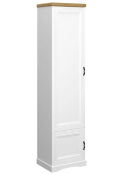 Regał zamykany słupek biały + dąb harbor C2-P82 ze sklepu Edinos.pl w kategorii Regały i witryny - zdjęcie 187480334