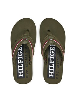 Tommy Hilfiger Japonki Corporate Hilfiger Beach FM0FM05436 Czerwony ze sklepu MODIVO w kategorii Klapki męskie - zdjęcie 187481243
