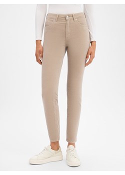 Marc O'Polo Aksamitne spodnie - Alkea Kobiety Bawełna taupe jednolity ze sklepu vangraaf w kategorii Spodnie damskie - zdjęcie 187482064