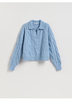 Reserved - Sweter z kołnierzykiem - jasnoniebieski ze sklepu Reserved w kategorii Swetry damskie - zdjęcie 187482080