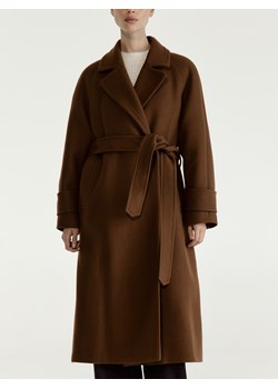 Reserved - Płaszcz z wełną Manteco - brązowy ze sklepu Reserved w kategorii Płaszcze damskie - zdjęcie 187482340