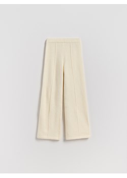 Reserved - Dzianinowe spodnie z domieszką wełny - złamana biel ze sklepu Reserved w kategorii Swetry dziewczęce - zdjęcie 187482362