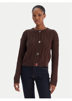 Liu Jo Kardigan MF5423 MS040 Brązowy Regular Fit ze sklepu MODIVO w kategorii Swetry damskie - zdjęcie 187482600