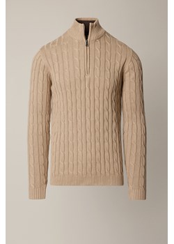 Sweter Beżowy Bawełniany Cutter ze sklepu Lancerto S.A. w kategorii Swetry męskie - zdjęcie 187482714