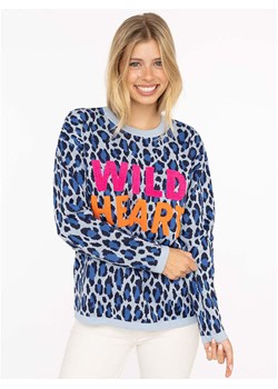 Zwillingsherz Sweter &quot;Wild Heart&quot; w kolorze niebieskim ze sklepu Limango Polska w kategorii Swetry damskie - zdjęcie 187483453