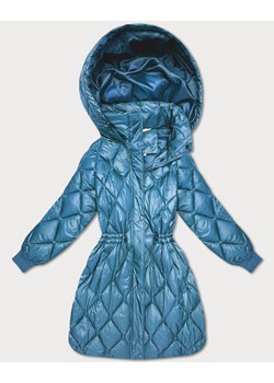 Obszerna zimowa kurtka damska oversize Minority niebieska (M2-6518-30) ze sklepu goodlookin.pl w kategorii Kurtki damskie - zdjęcie 187483571