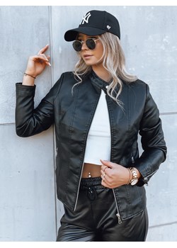 Kurtka skórzana damska TRENDY FUSION czarna Dstreet TY3896 ze sklepu DSTREET.PL w kategorii Kurtki damskie - zdjęcie 187483582