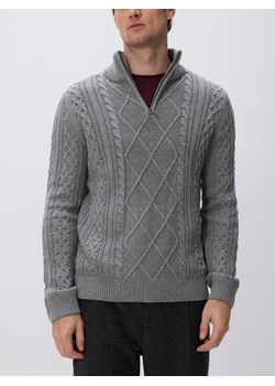 Reserved - Golf z warkoczowym splotem - szary ze sklepu Reserved w kategorii Swetry męskie - zdjęcie 187483702
