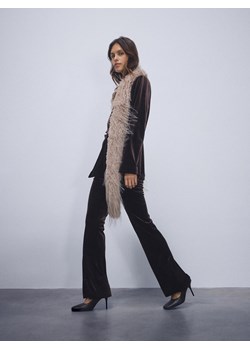 Reserved - Welurowe spodnie - brązowy ze sklepu Reserved w kategorii Spodnie damskie - zdjęcie 187483724