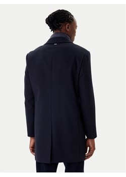 Bugatti Płaszcz wełniany 821628-84221 M Granatowy Regular Fit ze sklepu MODIVO w kategorii Płaszcze męskie - zdjęcie 187484334
