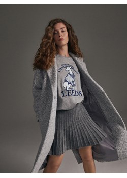 Reserved - Dzianinowa spódnica mini - szary ze sklepu Reserved w kategorii Spódnice - zdjęcie 187484643