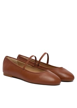 Baleriny LAUREN RALPH LAUREN 802977874002 Brązowy ze sklepu eobuwie.pl w kategorii Balerinki - zdjęcie 187484891