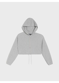 Sinsay - Bluza crop z kapturem - szary ze sklepu Sinsay w kategorii Bluzy damskie - zdjęcie 187484951
