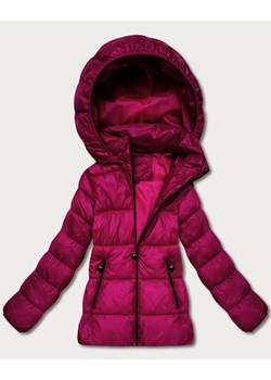 Pikowana zimowa kurtka damska do bioder fuksja (T3-2656#-17) ze sklepu goodlookin.pl w kategorii Kurtki damskie - zdjęcie 187484971
