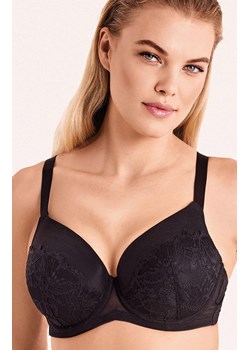 Biustonosz usztywniany balkonetka z koronką czarny Priscilla Pizzo, Kolor czarny, Rozmiar 75C, INFIORE ze sklepu Intymna w kategorii Biustonosze - zdjęcie 187485731