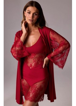 Marilyn koronkowy peniuar damski Merlot, Kolor czerwony, Rozmiar S/M, Marilyn ze sklepu Intymna w kategorii Szlafroki damskie - zdjęcie 187485761