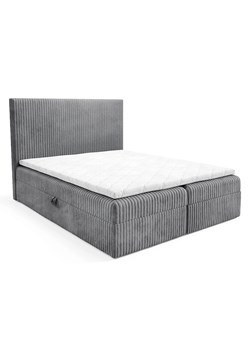 Ciemnoszare łóżko tapicerowane 5 rozmiarów - Masseno ze sklepu Edinos.pl w kategorii Łóżka i materace - zdjęcie 187485822
