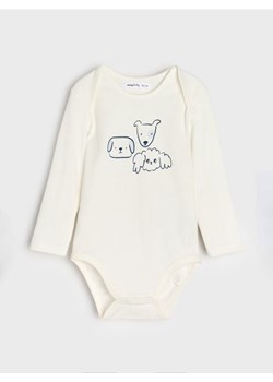 Sinsay - Body z nadrukiem - kremowy ze sklepu Sinsay w kategorii Odzież dla niemowląt - zdjęcie 187486134
