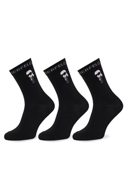 Skarpety długie KARL LAGERFELD A4M47045 Czarny ze sklepu eobuwie.pl w kategorii Skarpetki męskie - zdjęcie 187486152
