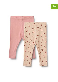 Wheat Legginsy (2 pary) "Jules" w kolorze jasnoróżowo-beżowym ze sklepu Limango Polska w kategorii Spodnie i półśpiochy - zdjęcie 187486681