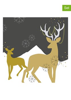 ppd Serwetki (40 szt.) &quot;Golden Deer&quot; w kolorze złoto-szarym ze sklepu Limango Polska w kategorii Akcesoria kuchenne - zdjęcie 187488101