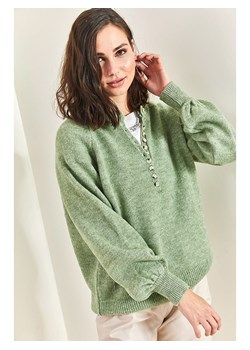 Bianco Lucci Sweter w kolorze zielonym ze sklepu Limango Polska w kategorii Swetry damskie - zdjęcie 187488663