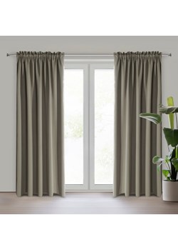 ZASŁONA GOTOWA LOGAN NA TAŚMIE 135 X 270 CM CIEMNOBEŻOWY ze sklepu lenaodniemowlakadoszkolniaka.pl w kategorii Zasłony - zdjęcie 187489701