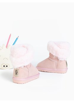 Gooce Skórzane botki zimowe &quot;Britany&quot; w kolorze jasnoróżowym ze sklepu Limango Polska w kategorii Buty zimowe dziecięce - zdjęcie 187490691