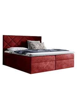 Czerwone tapicerowane łóżko kontynentalne 5 rozmiarów N1-B77 ze sklepu Edinos.pl w kategorii Łóżka i materace - zdjęcie 187491164