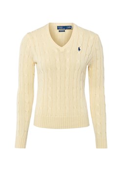 Polo Ralph Lauren Sweter damski z dzianiny Kobiety Bawełna waniliowy jednolity ze sklepu vangraaf w kategorii Swetry damskie - zdjęcie 187491692
