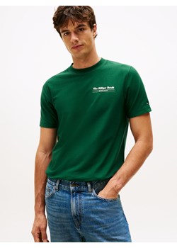 Tommy Hilfiger Koszulka męska Mężczyźni Bawełna jodłowy jednolity ze sklepu vangraaf w kategorii T-shirty męskie - zdjęcie 187491702