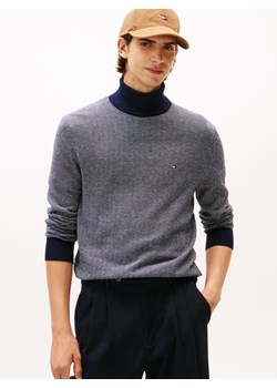 Tommy Hilfiger Męski sweter z dzianiny z zawartością kaszmiru Mężczyźni granatowy wzorzysty ze sklepu vangraaf w kategorii Swetry męskie - zdjęcie 187491703