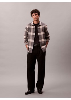 Calvin Klein Jeans Męska koszula flanelowa Mężczyźni Comfort Fit Bawełna antracytowy w kratkę ze sklepu vangraaf w kategorii Koszule męskie - zdjęcie 187491704