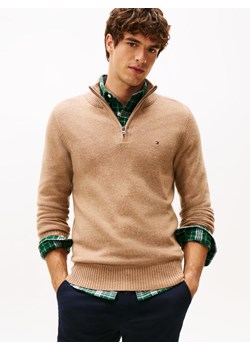 Tommy Hilfiger Męski sweter z dzianiny Mężczyźni Wełna wielbłądzi jednolity ze sklepu vangraaf w kategorii Swetry męskie - zdjęcie 187491712